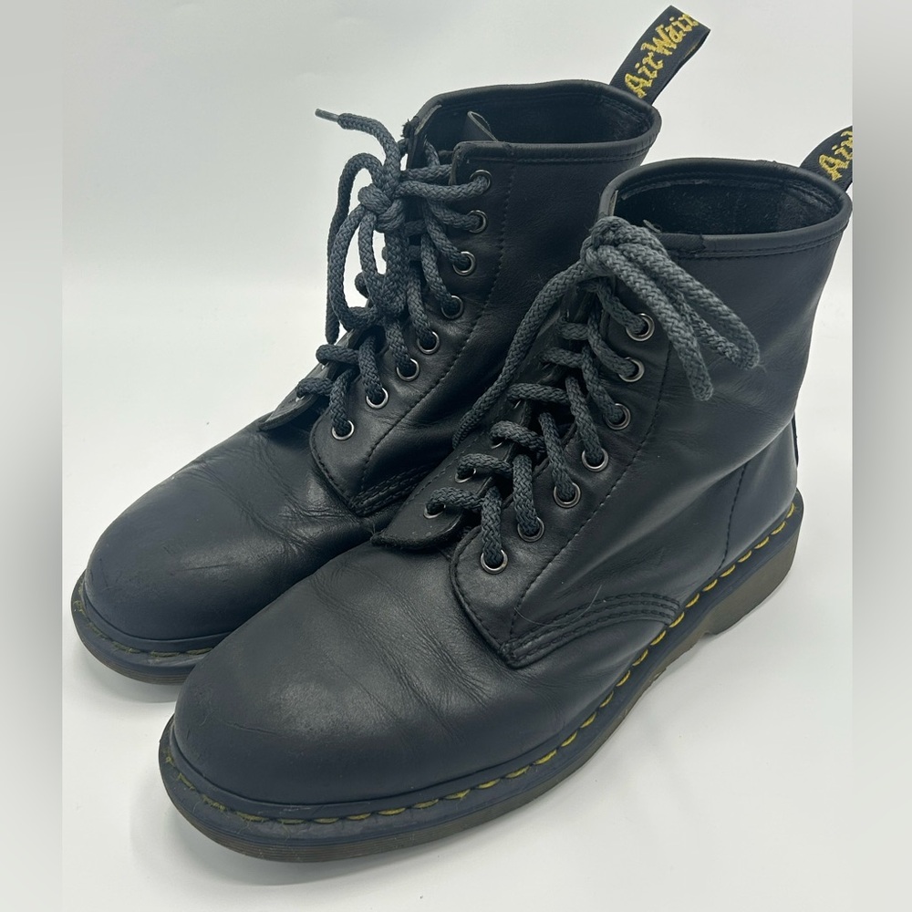 Dr Martens 1460, Greasy Leather, 8-hole Lace up Boots, Men’s US 10